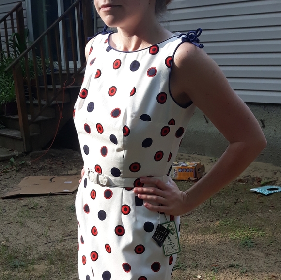 60s Polka-Dot Cocktail Dress - Picture 5 of 11